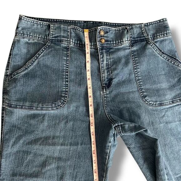 White Stag Jeans Women's Size 14 Blue Capris Adjust Stretch Denim Casual… - Picture 13 of 16